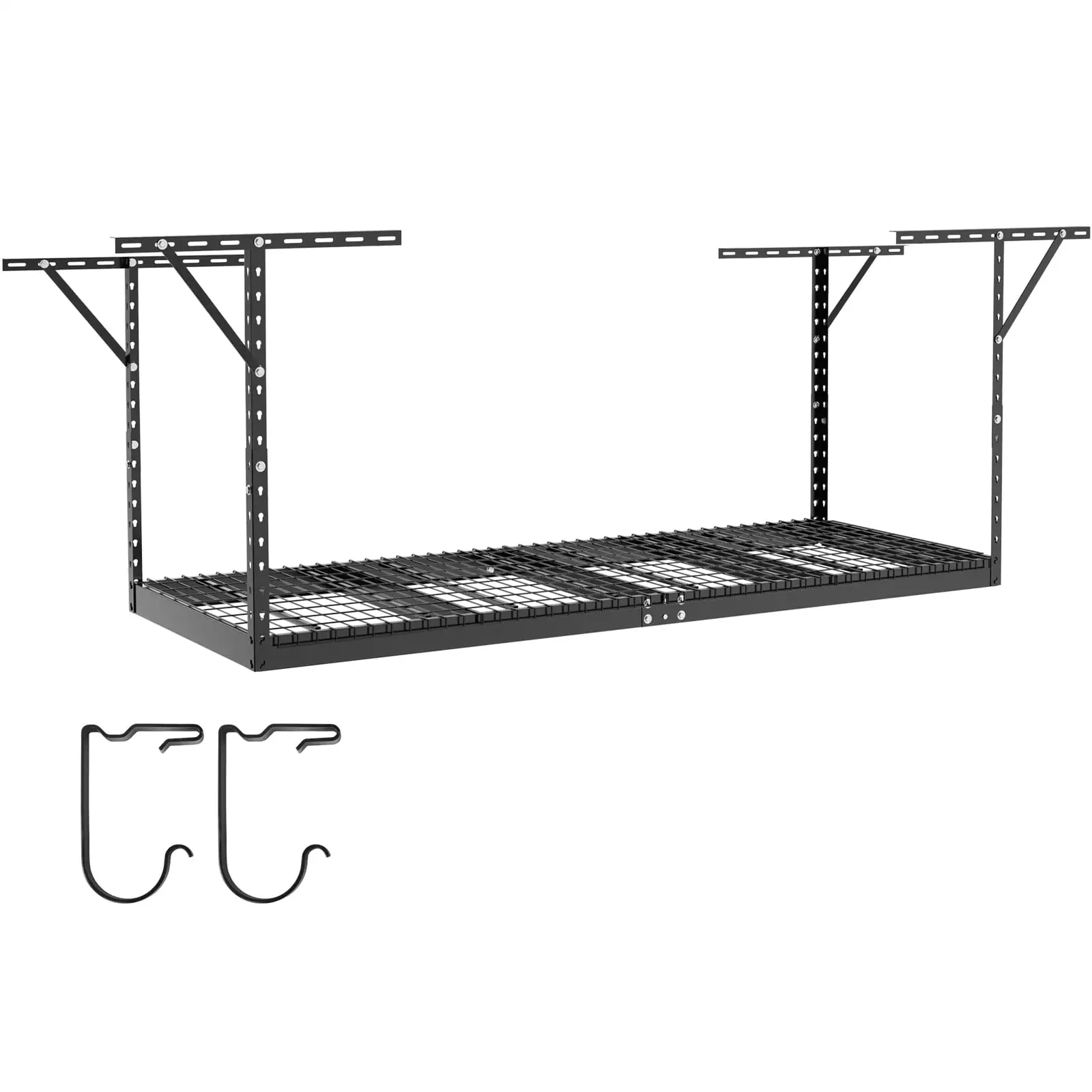 BENTISM Overhead Adjustable Garage Storage Rack 36x96in Ceiling Rack 600lbs Black