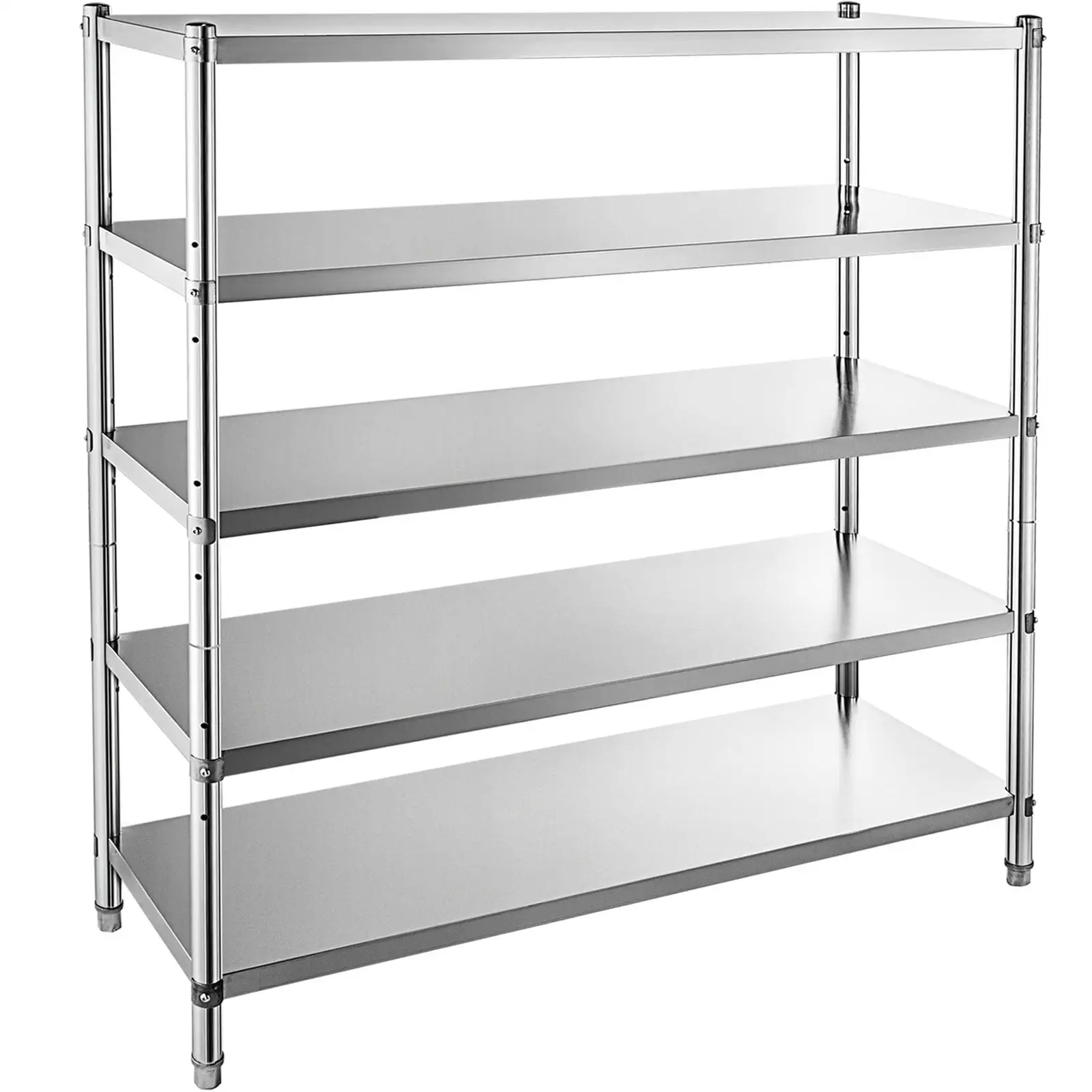 BENTISM Shelving Unit Storage Shelves 48x18.5 inch 5-tier Stainless Steel Kitchen Shelves