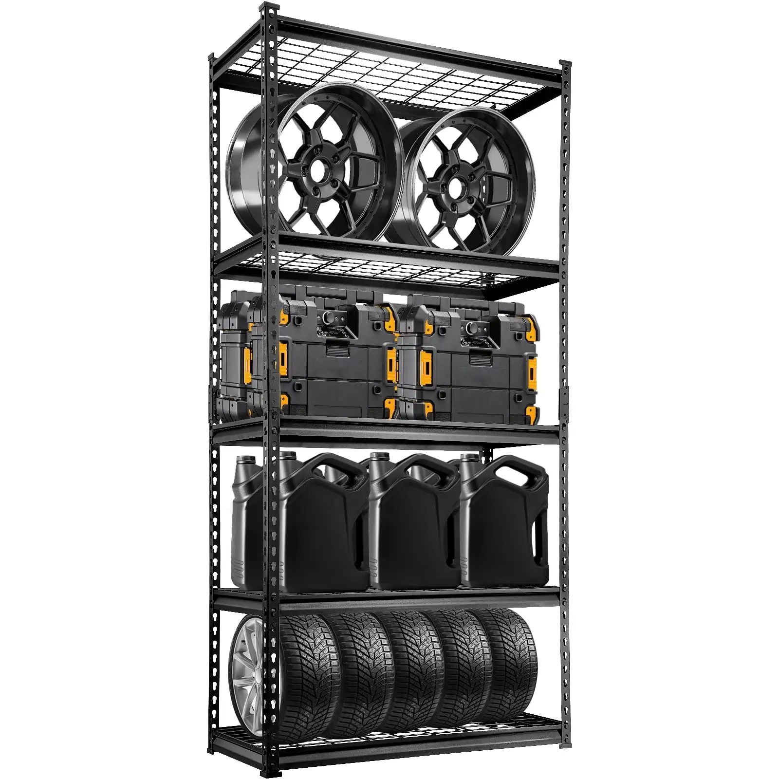 BENTISM Storage Shelving Unit 5-Tier Adjustable 36W x 16D x 72H. 2000 lbs Load Heavy Duty Garage Shelves Metal Organizer Wire Rack