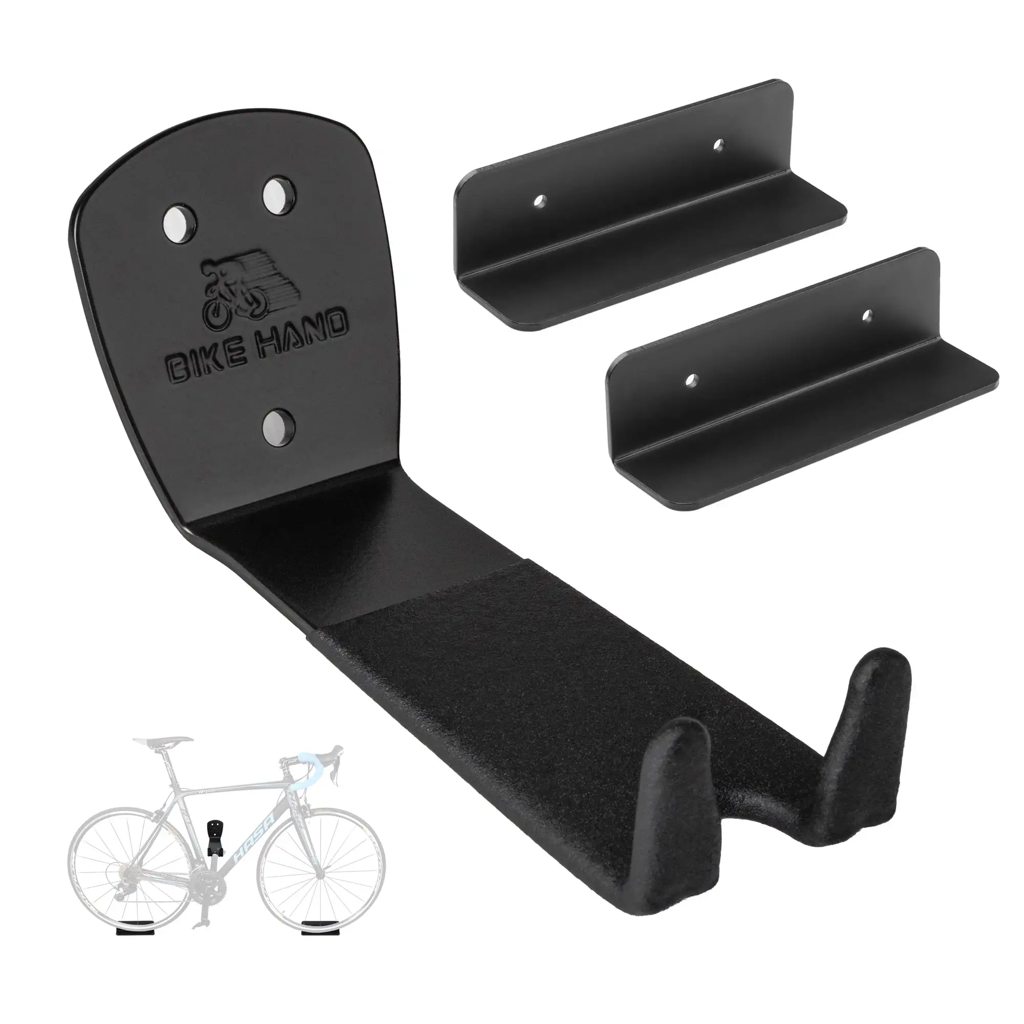 BIKEHAND Bicycle Cycling Pedal Wall Mount Hangers for Road. MTB or Hybrid Bikes