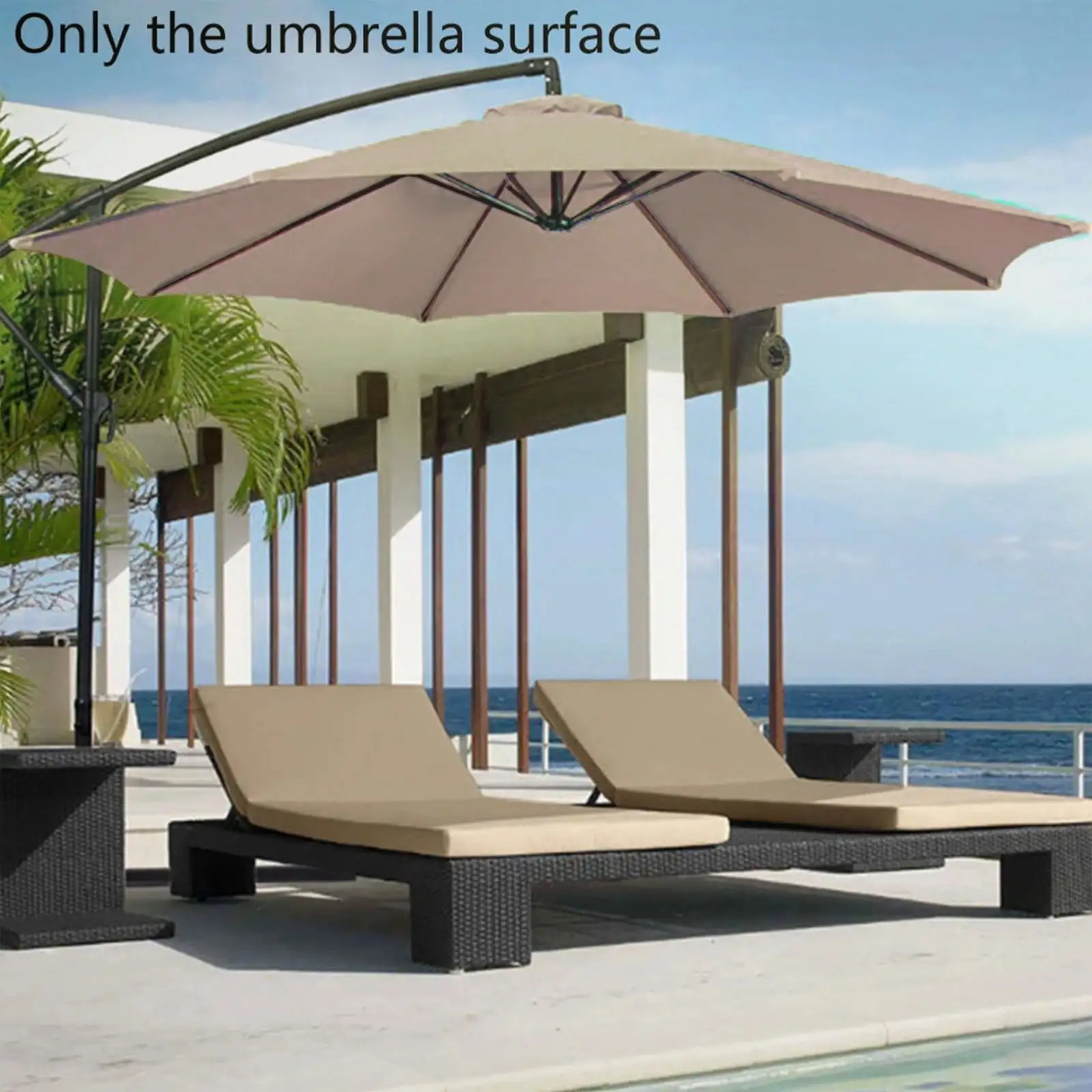 BOLUOYI Outdoor Sunshade 3 M Side Umbrella Cloth Garden Umbrella Roman Umbrella Canopy Sunshade Replacement Surface Without Support (suitable For 8 Bone Umbrella Stand)