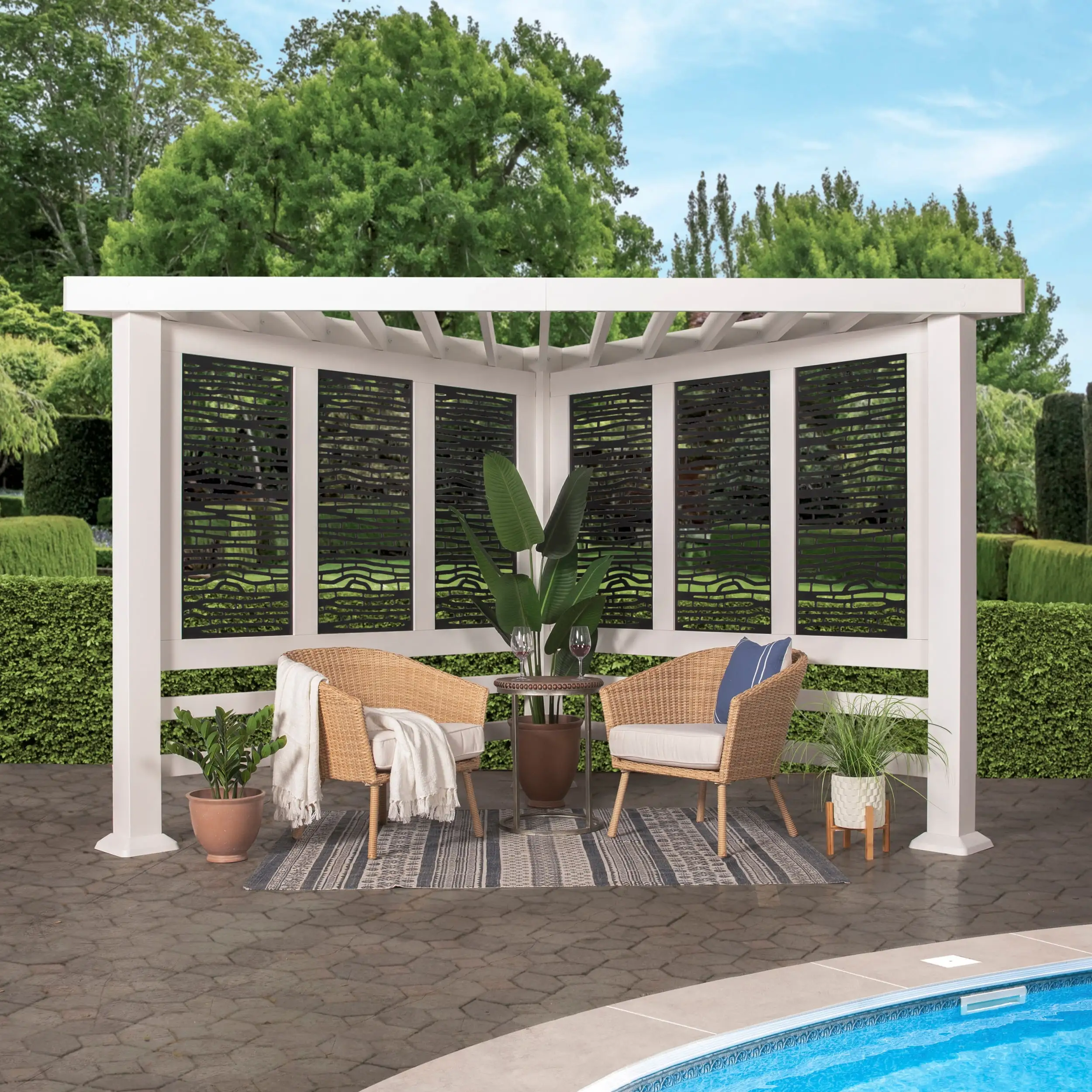 Backyard Discovery Richmond Traditional Steel Cabana Pergola