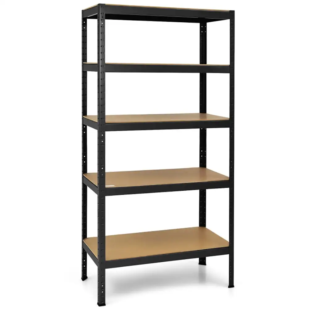 Barara King Storage Shelving Unit. Organizer Wire Rack. 71 inch Heavy Duty Steel Adjustable 5 Level Storage Shelves-Black