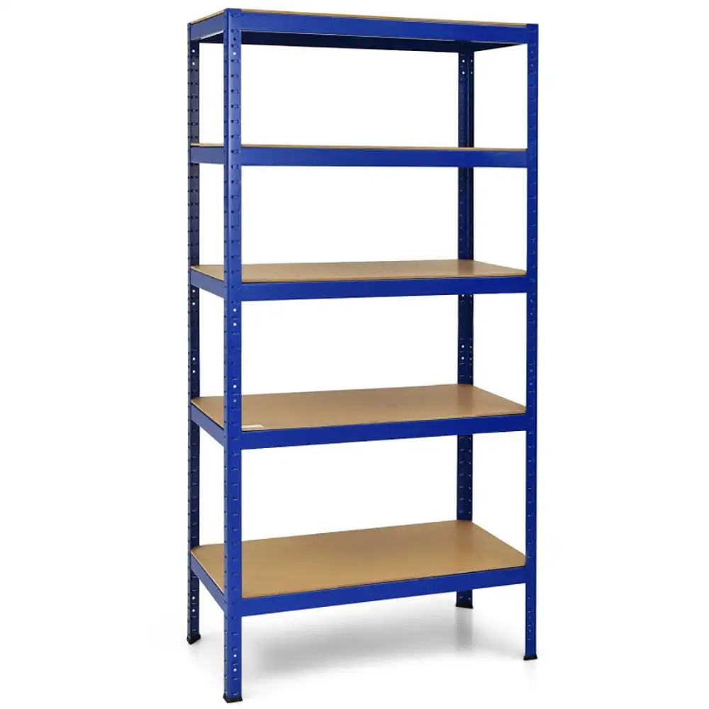 Barara King Storage Shelving Unit. Organizer Wire Rack. 71 inch Heavy Duty Steel Adjustable 5 Level Storage Shelves-Blue