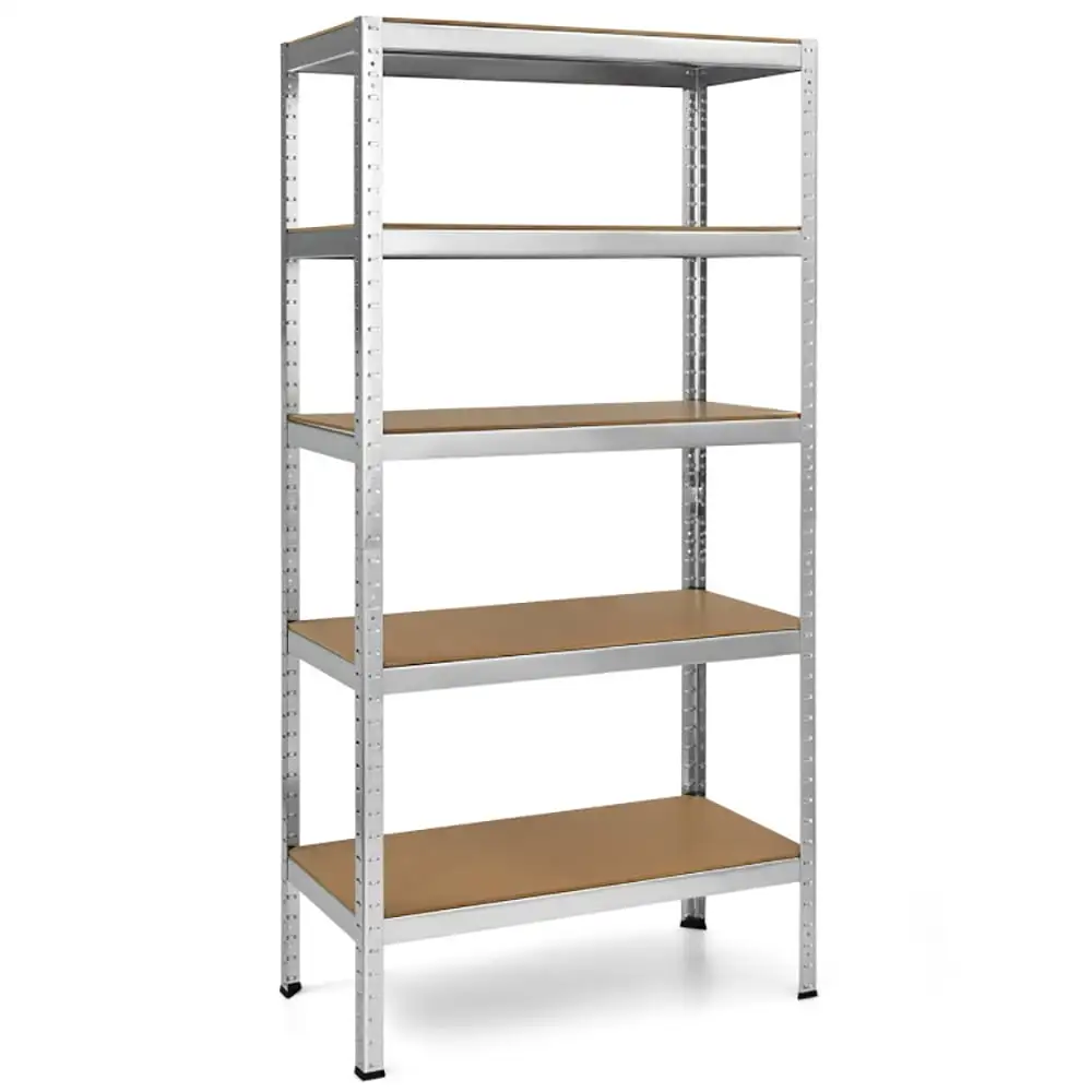 Barara King Storage Shelving Unit. Organizer Wire Rack. 71 inch Heavy Duty Steel Adjustable 5 Level Storage Shelves-Silver