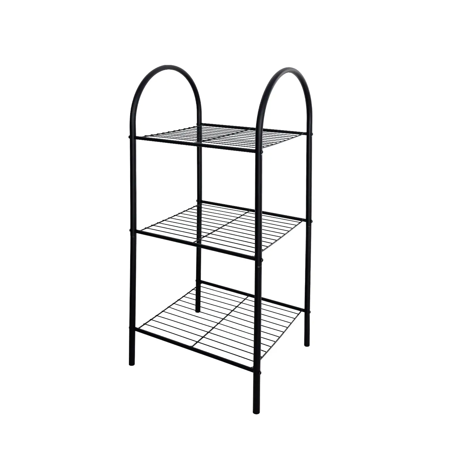 BinMax Black Three Tier Metal Storage Rack Can Be Used In Multiple Scenes Bathroom and Kitchen