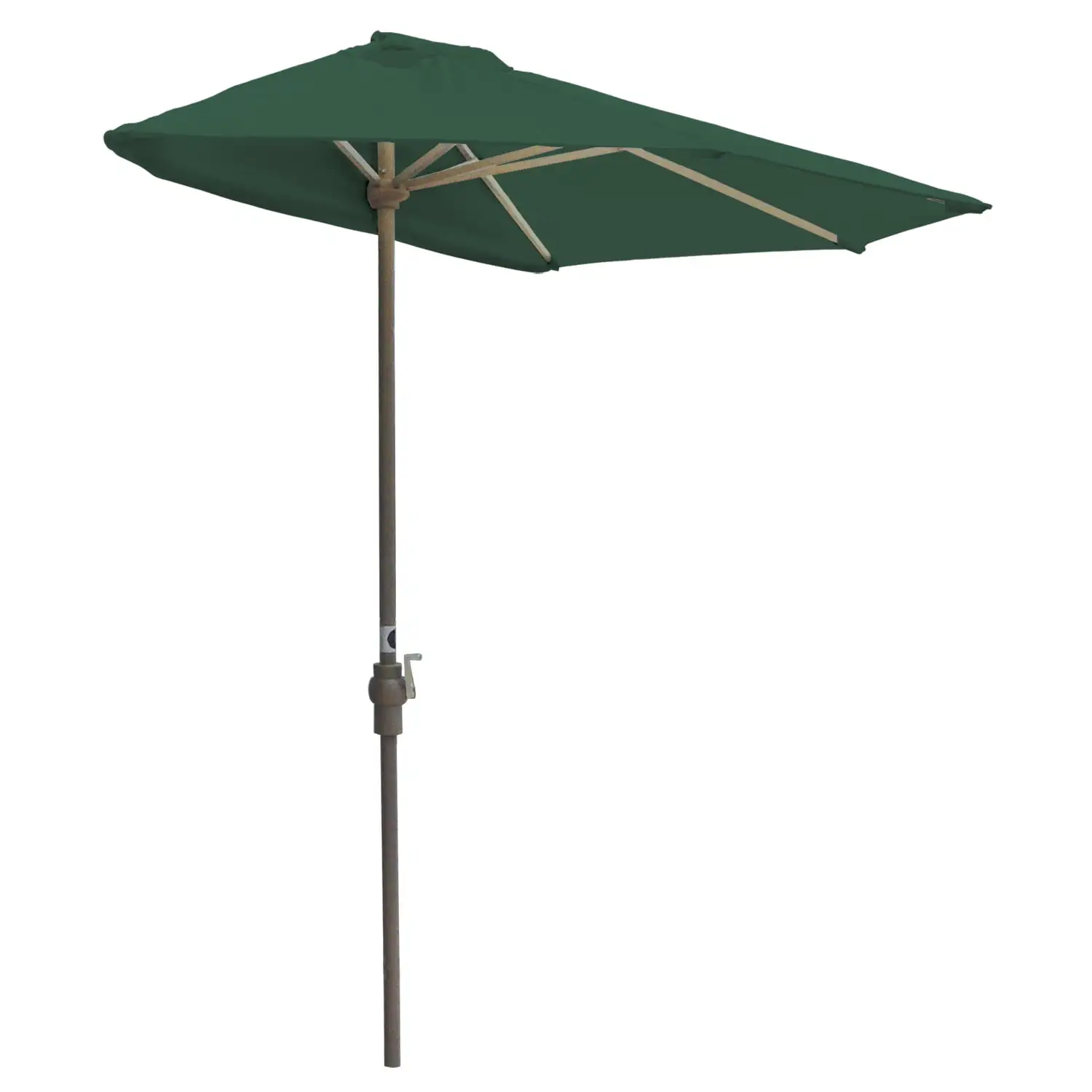 Blue Star OFF-THE-WALL BRELLA Sunbrella Half Umbrella. 9'-Width. Forest Green Canopy