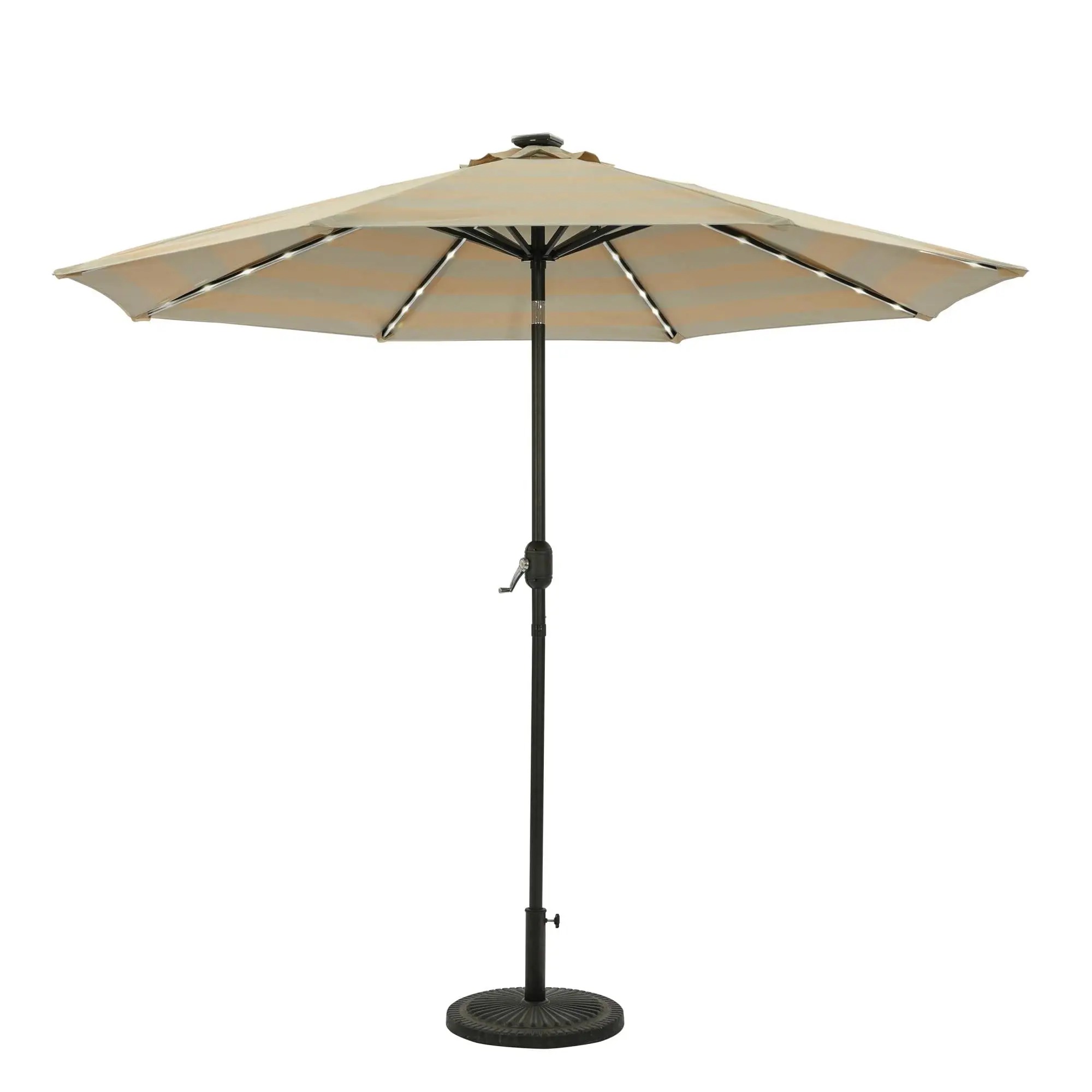 Bluewave Mirage Ii Fiesta 9-Ft Octagonal Market Lights Champagne Umbrella