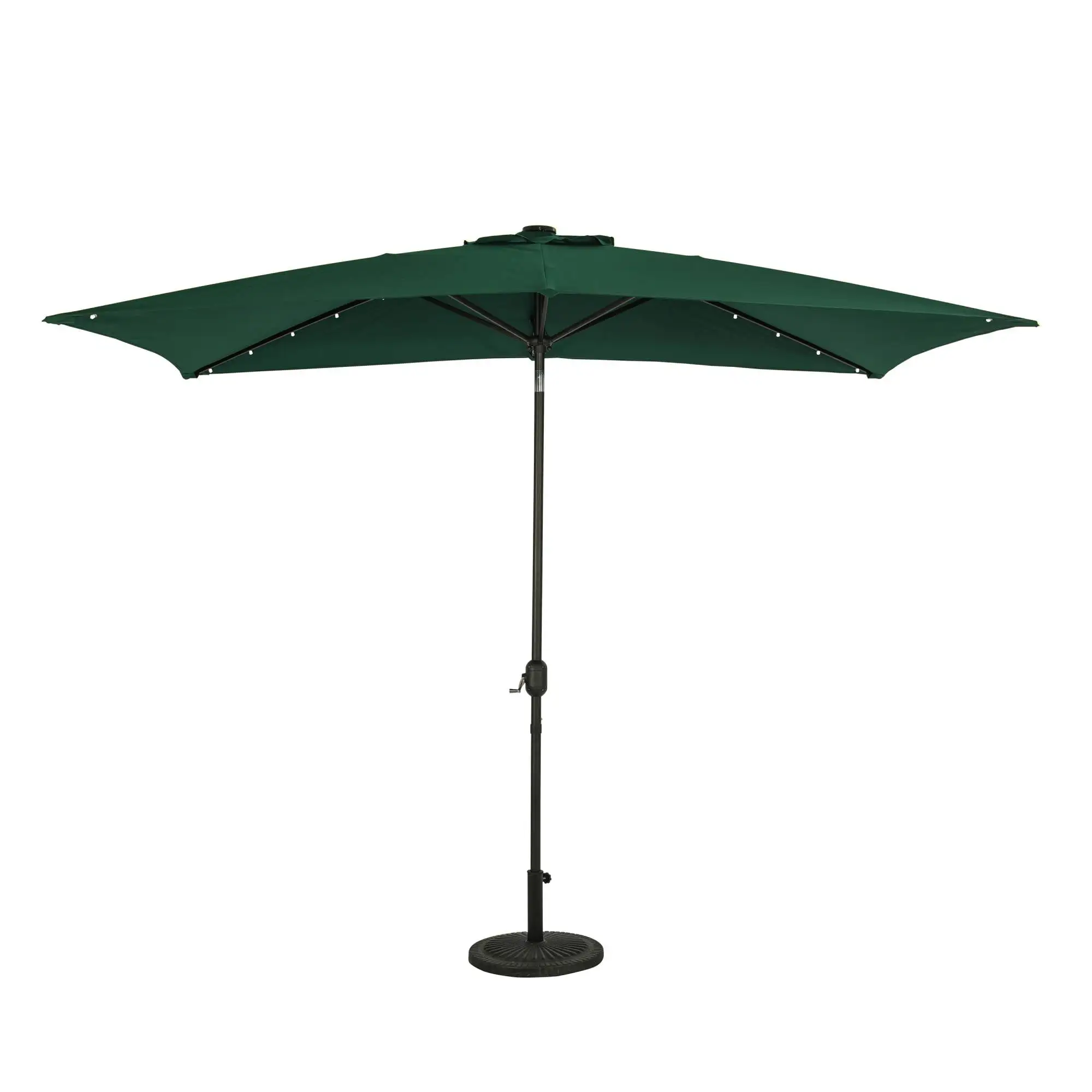 Bluewave Nassau 6.5-Ft X 10-Ft Rectangular Market Hunter Green Umbrella