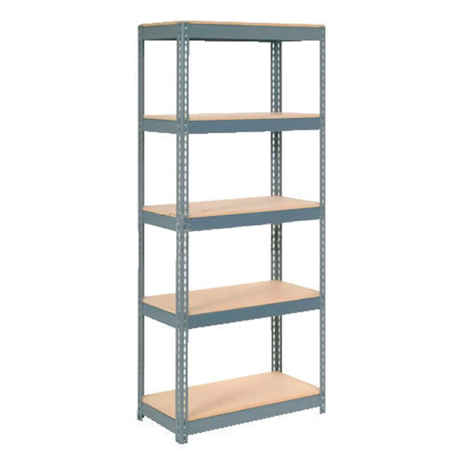 Boltless Extra Heavy Duty Shelving 36W x 12D x 60H. 5 Shelves. Wood Deck