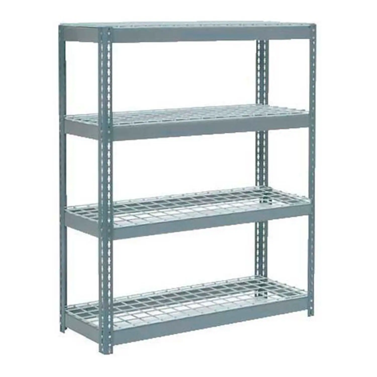 Boltless Extra Heavy Duty Shelving 48W x 12D x 72H. 4 Shelves. Wire Deck