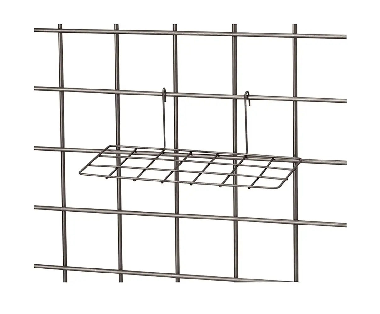 Boutique Raw Steel Wire Shoe Shelf 10L x 4W - For Wire Grid - Set of 2