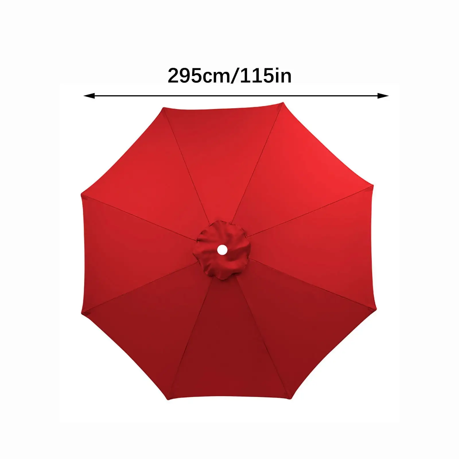 Buodes Summer Savings Clearance Umbrella Garden Umbrella Outdoor Stall Umbrella Beach Sun Umbrella Replacement Cloth 118 Inch Diameter With 8 Bones