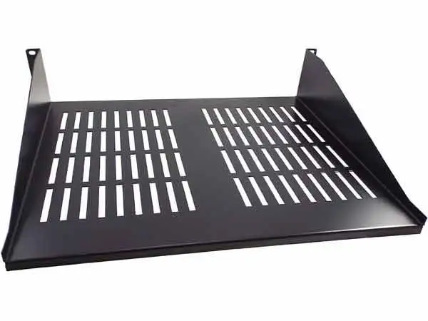 CNAweb 2U 19-Inch Vented Rackmount Equipment Shelf for Server Cabinet Rack 15 Deep