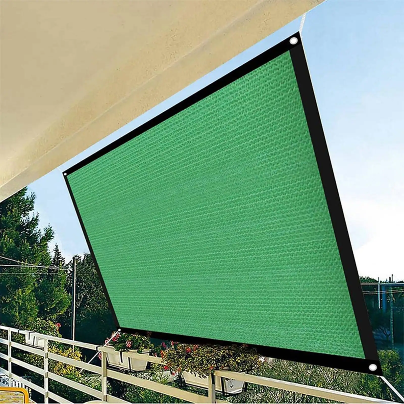 COFEST Sun Shade Sail-Canopy.Outdoor Sunshade Swimming Pool Sun Awning - 95% Protection - Rectangle Shade Sail- Block for Patio Garden Outdoor Facility Green