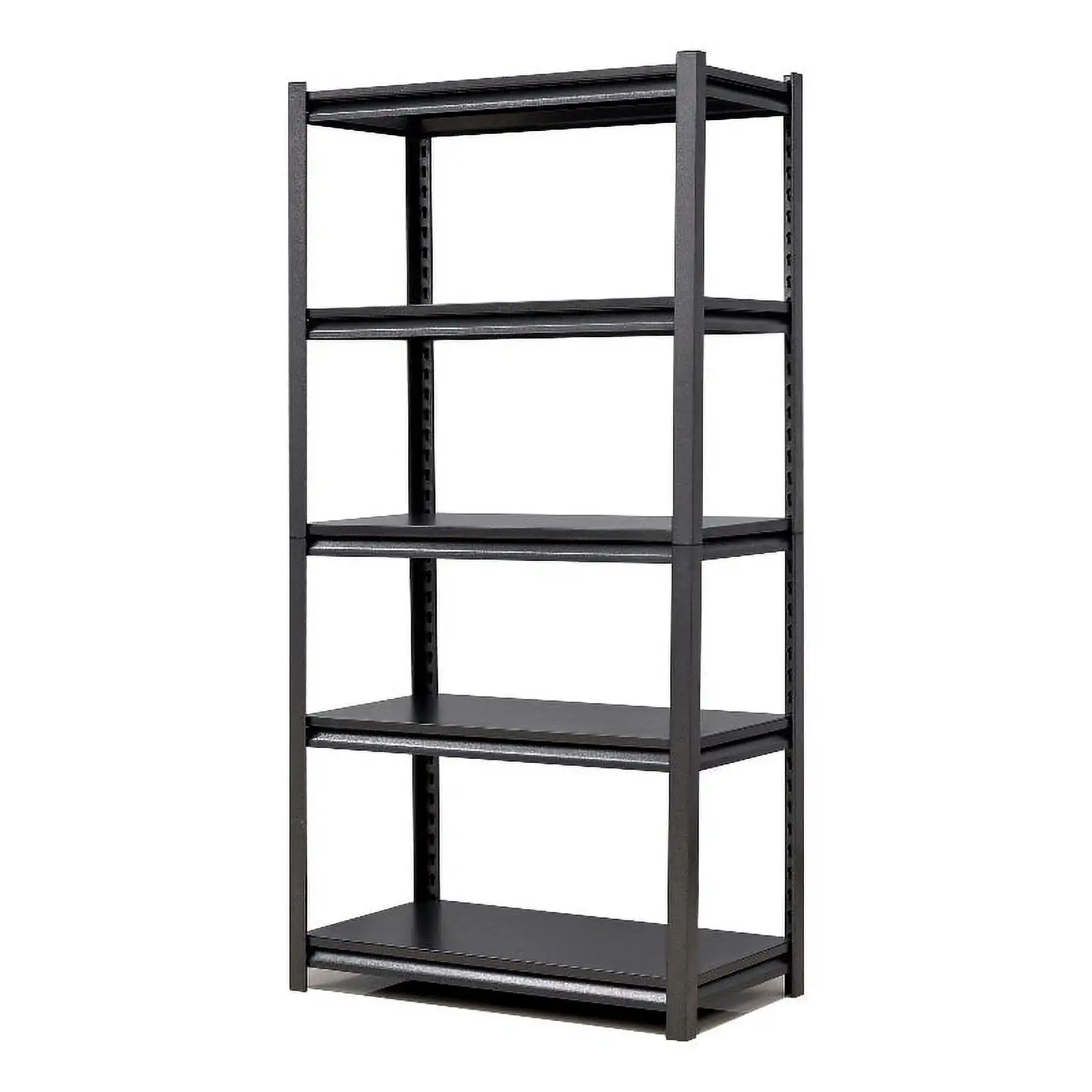 CRO Decor Modern 63 Metal Shelving Unit with 5 Tiers Adjustable in Black