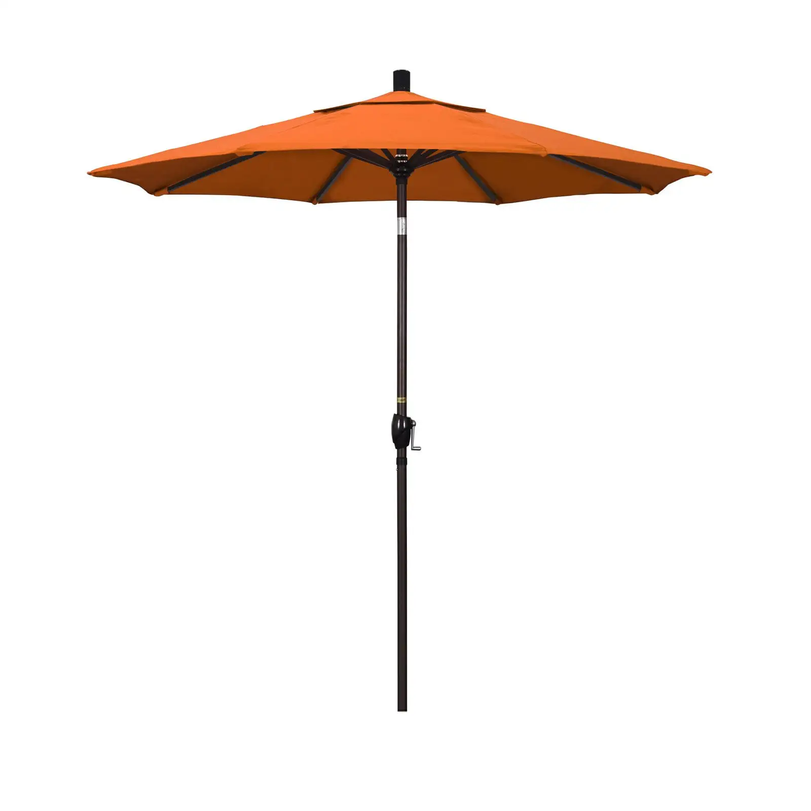 California Umbrella 7.5' Patio Umbrella in Sun brella 2A Tuscan/Matted White