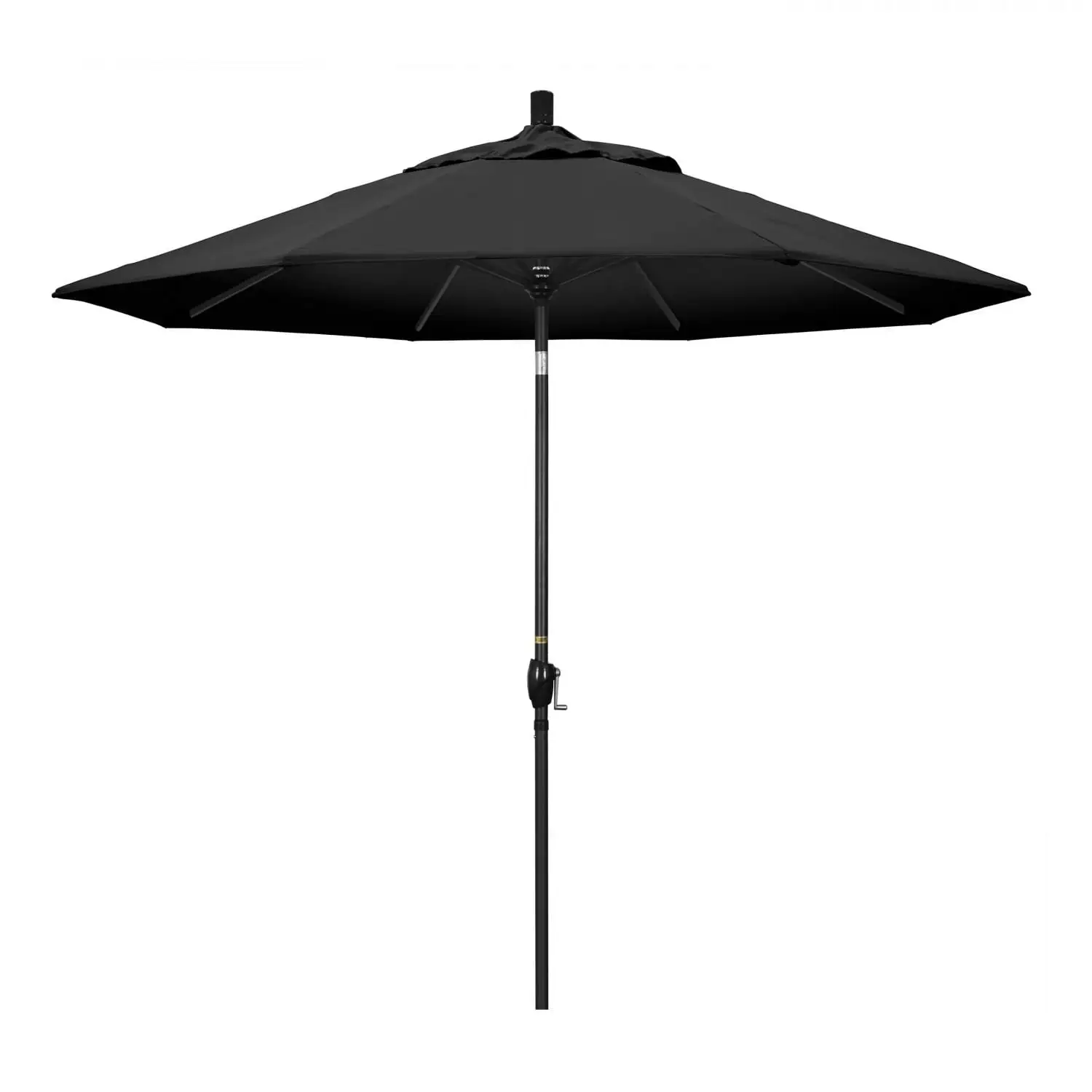 California Umbrella 9' Patio Metal Umbrella in Black