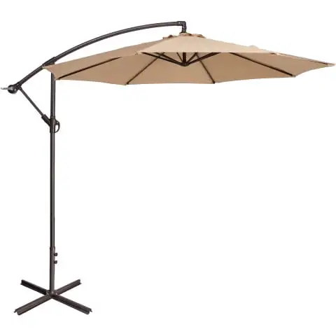 Cantilever Umbrella - 10FT Offset Outdoor Patio Umbrella with Tilt. Beige