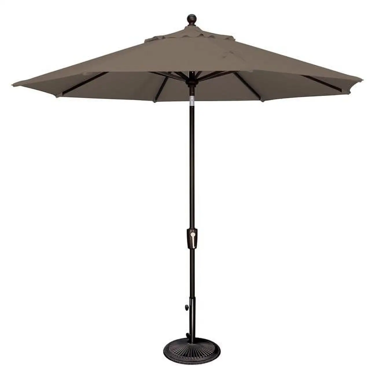 Catalina SSUM92-0909-D3474 108 in. Push Button Market Umbrella. Taupe & Black