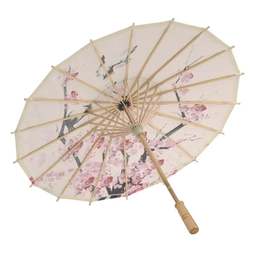 Chinese Silk Cloth Umbrella Classical Style Decorative Umbrella Oil Paper Umbrel Outdoor Sport Clearance Sale