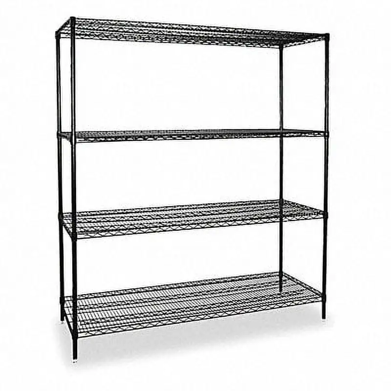 Choice Zoro 2KPL3 18 x 63 x 72 in. 600 lbs Wire Shelving Unit, Black