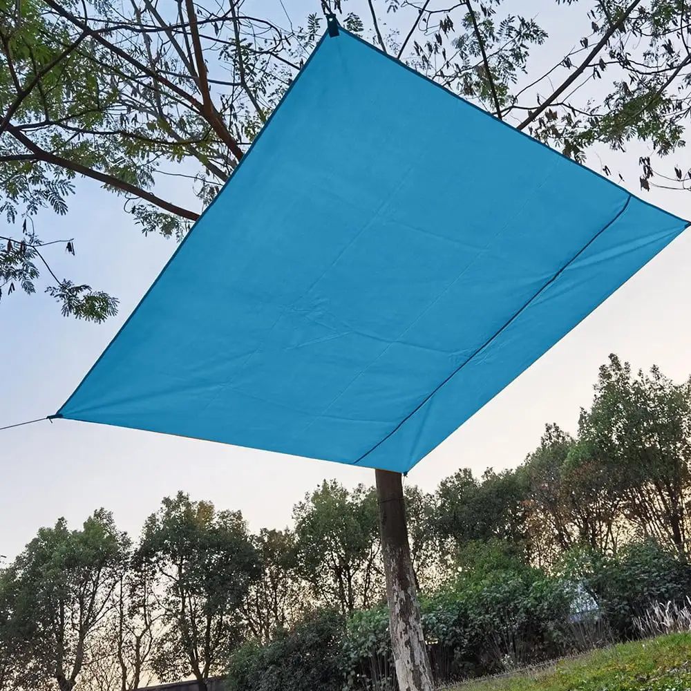 Christmas Savings Clearance! Cbcbtwo Sun Shade Sail. 7' x 5' Square Canopy Sun Shade Sail. UV Block Blue Sunshade for Patio Backyard Lawn Garden Swimming Pools Outdoor Activities