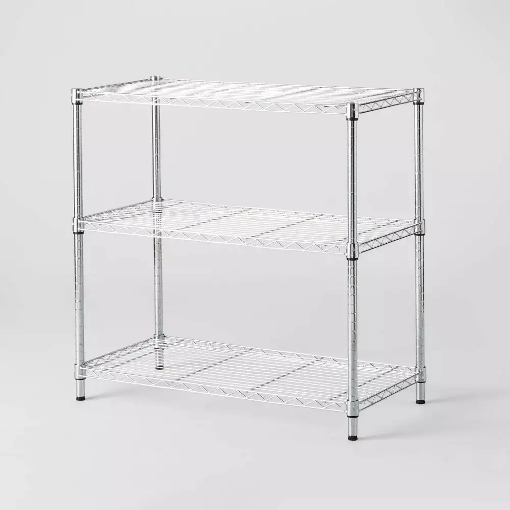 Chrome Wire Shelving - 3 Tiers | Stylish Organization