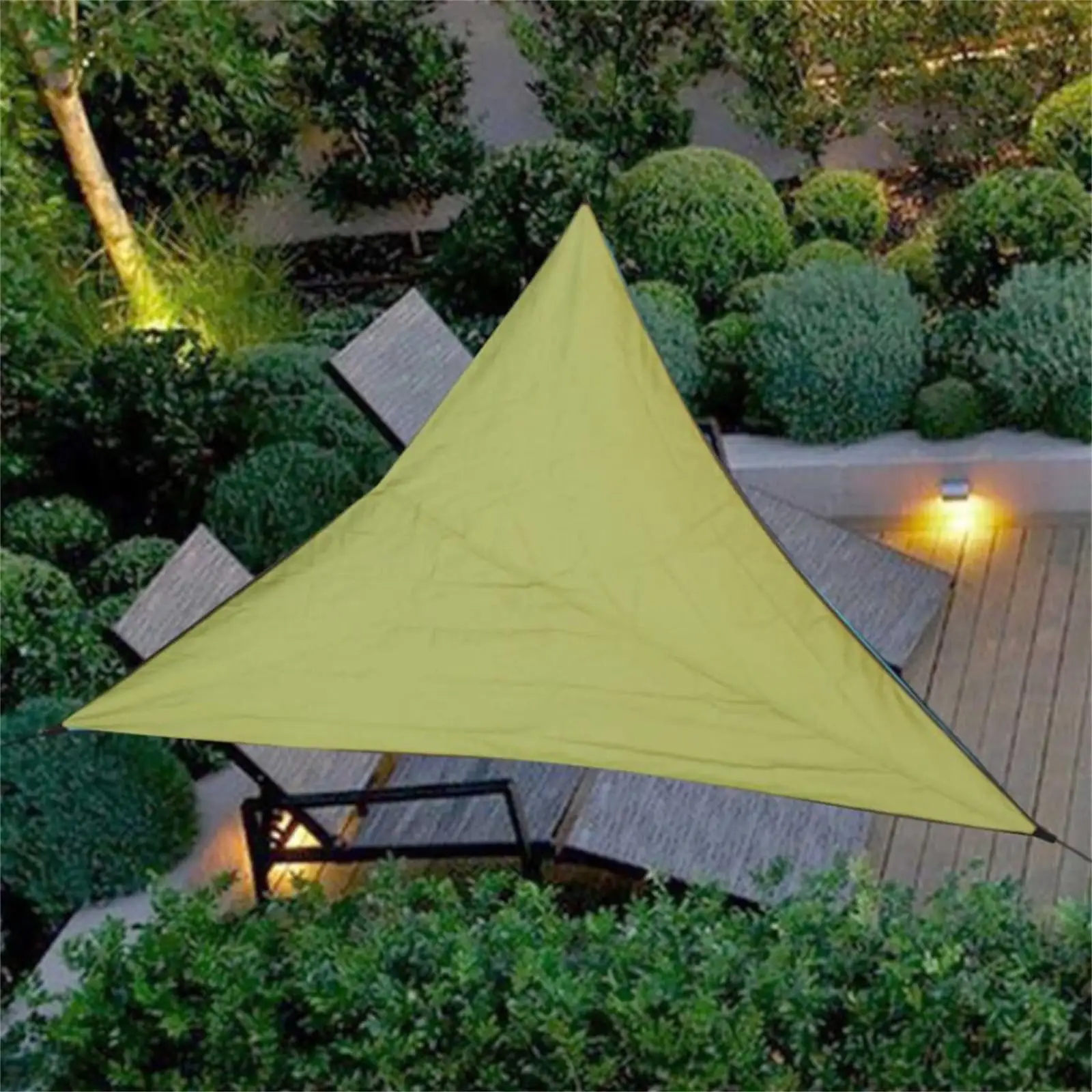 Clearance! EQWLJWE Triangle Sun Shade Sail Canopy Permeable Shade Cloth. 3x3x3m UV Block Awning for Patio Outdoor Backyard Garden