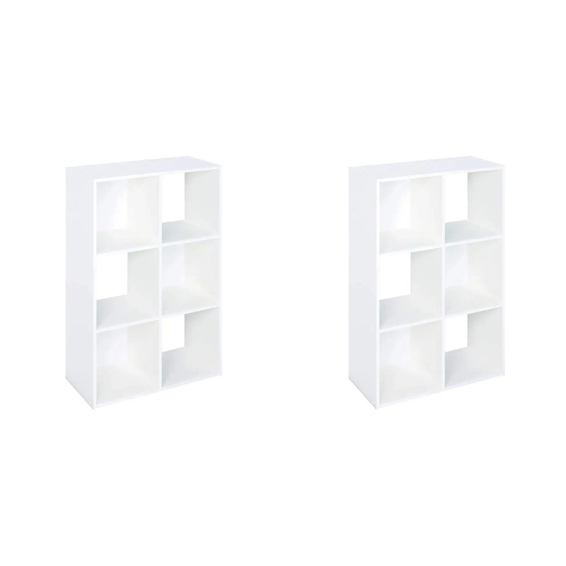 Closetmaid Decorative Home 6-Cube Cubeicals Organizer Storage. White (2 Pack)