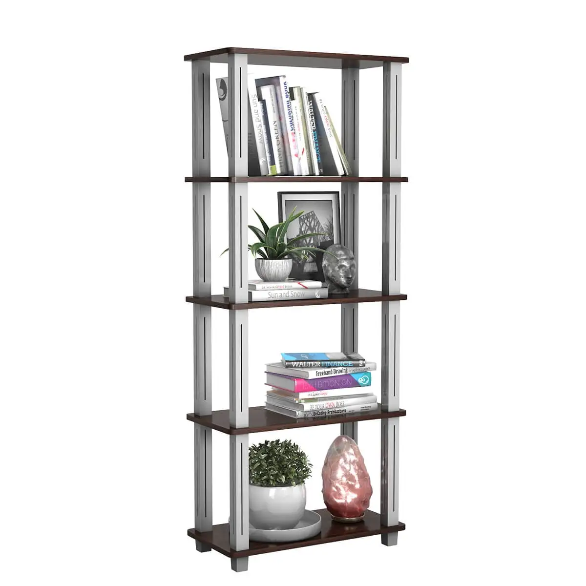 Coelon 57 Storage Shelves. Heavy Duty Steel Space-Saving 5-Tier Storage Rack Organizer Multi-Use Shelving Unit for Home/Office