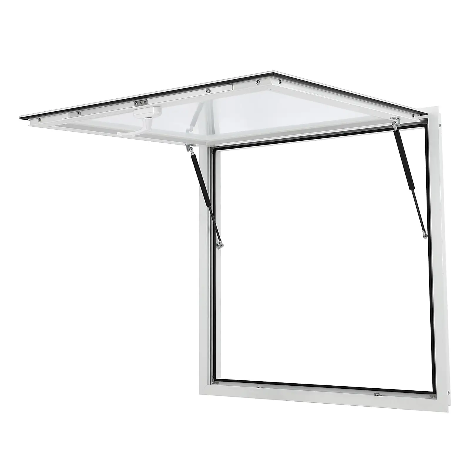 Concession Window. Aluminum Alloy Food Truck Service Window. Concession Stand Serving Window Door with Double-Point Fork Lock. Concession Awning Door Up to 85 Degrees. Glass Not Included