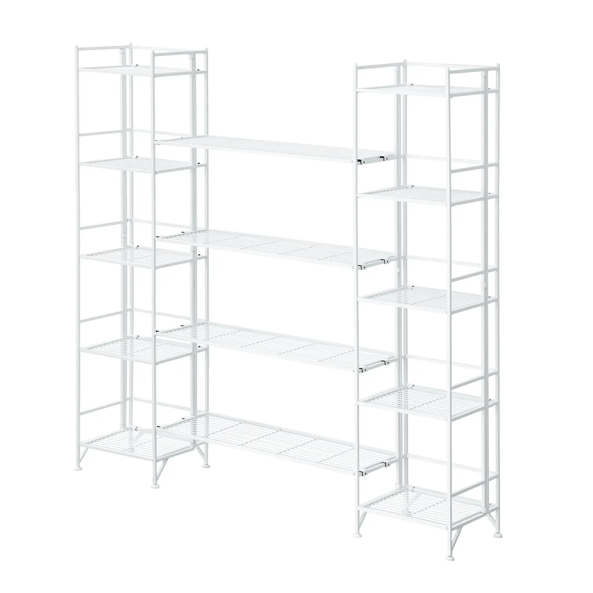 Convenience Concepts Xtra Storage 5-Tier Metal Folding Shelves in White