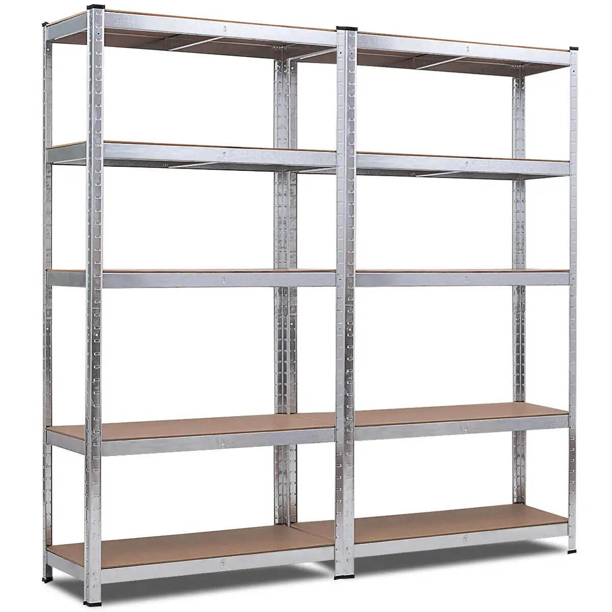 Costway 2 PCS 72-Inch 5-Tier Storage Rack Adjustable Garage Shelf Shelving Unit