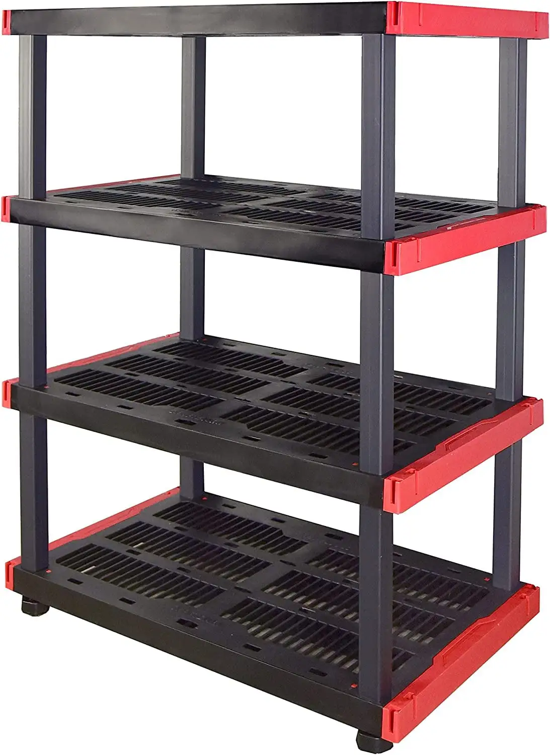 Craftsman. 4-Tier Highly Durable Storage Rack. 200lbs/shelf. (55H x 40W x 24D). Interlocking Shelving Unit and Weather-Resistant Design. American Made Garage Shelf