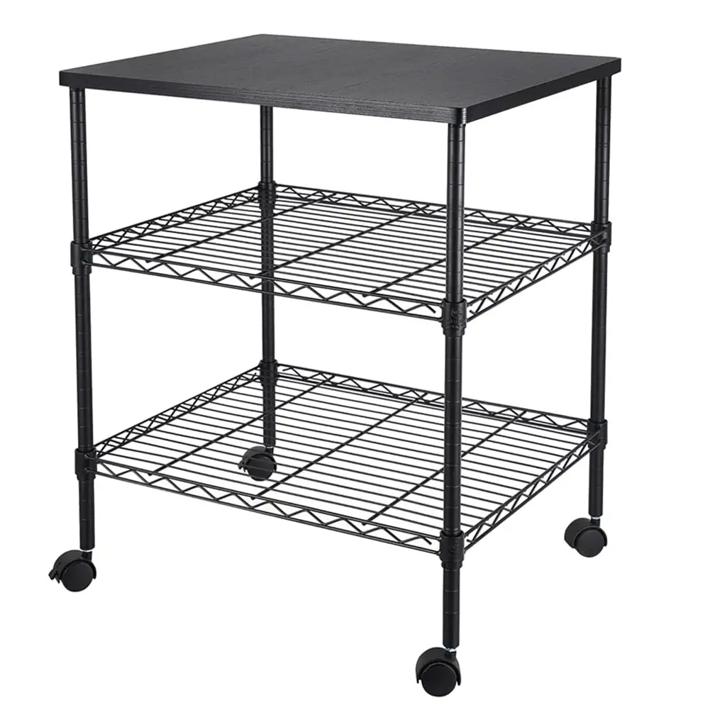 Cterwk 3-Shelf Adjustable. Heavy Duty Storage Shelving Unit Storage Shelf with Wheel