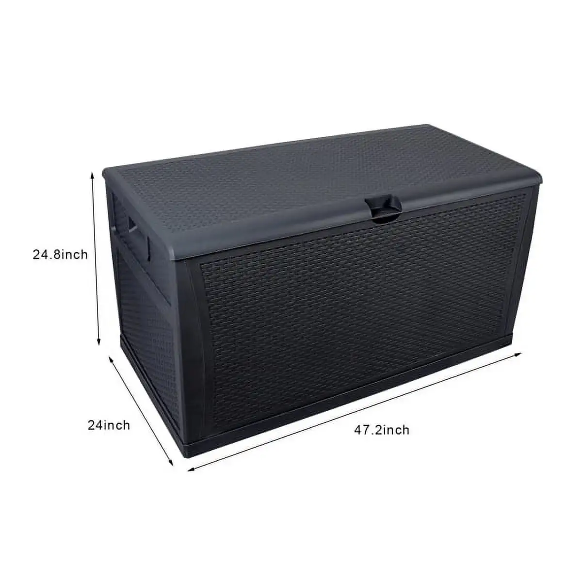 DEELLEEO 120gal 460L Outdoor Garden Plastic Storage Deck Box Chest Tools Cushions Toys Lockable Seat Waterproof