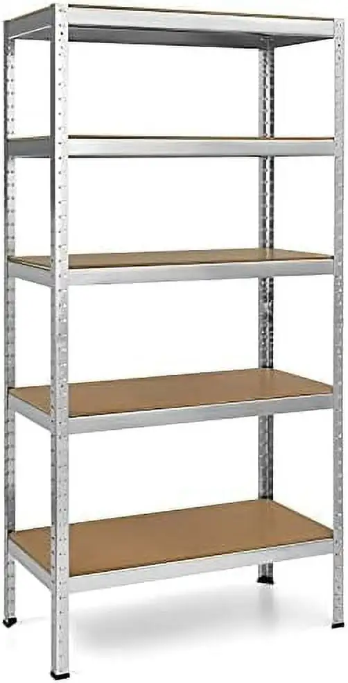 DIKTESSCW 72" Shelves Heavy Duty Steel Frame 5-Tier Garage Metal Multi-Use Shelving Unit for Home/Office/Dormitory/Garage