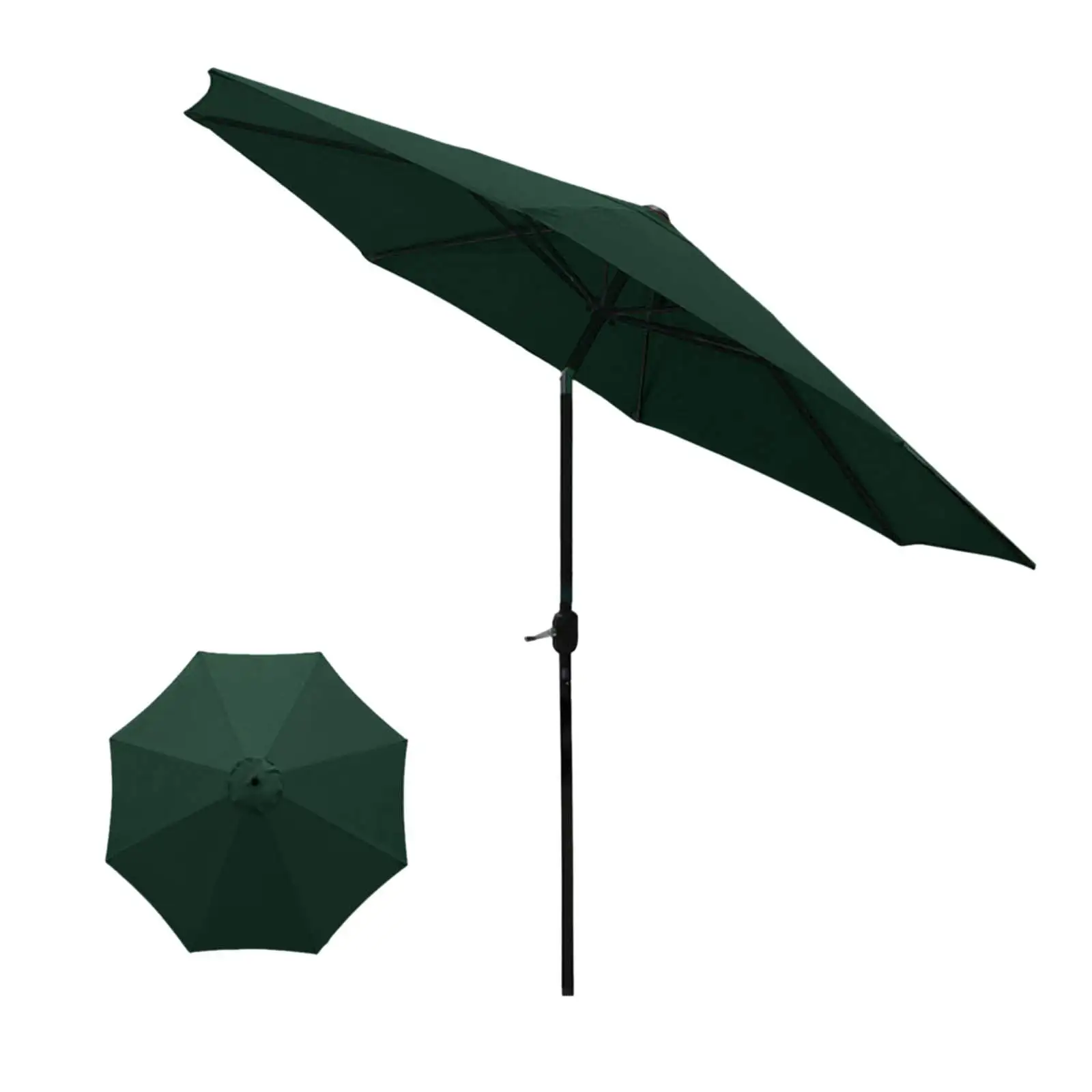 DMDUOU Garden Umbrella Outdoor Stall Umbrella Beach Sun Umbrella Replacement Cloth 106 Inch Diameter With 8 Bones Green