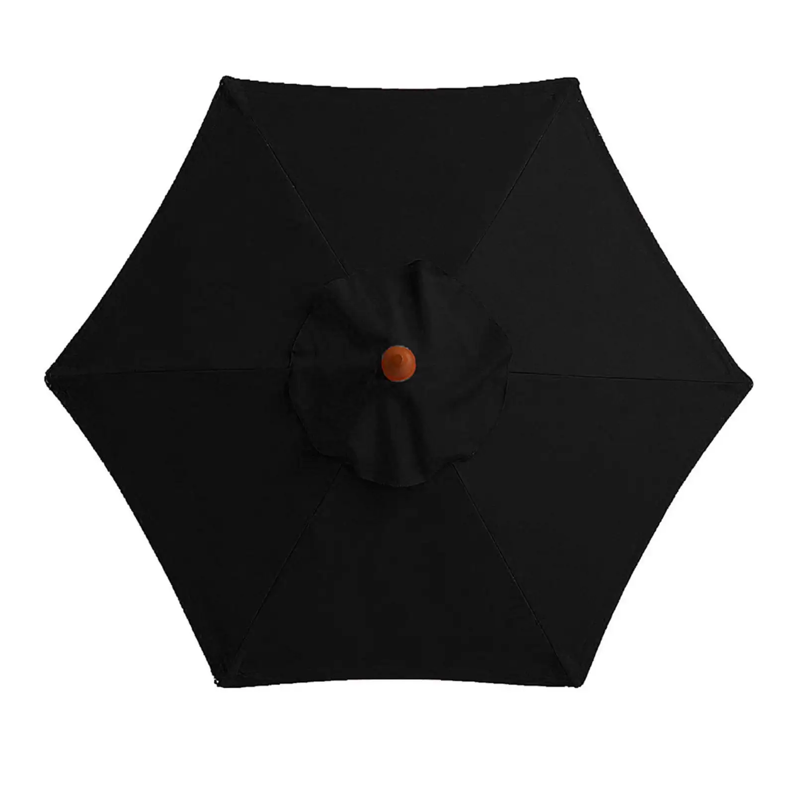 DMDUOU Outdoor Umbrella Replacement Canopy.Fashionable Beach Sun Umbrella Cloth. Vintage Design. Fade & Water-Resistant. Sturdy Windproof for Garden. Patio. Deck & Poolside Black