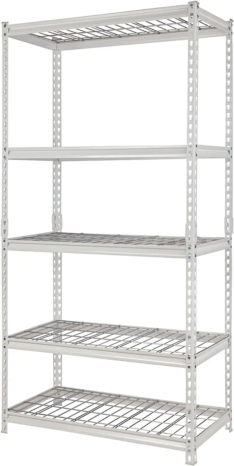 DSZBNUIO 30" W x 12" D x 60" H Adjustable Height 4- Steel Shelving Unit Utility Organizer Rack for Home Office and Warehouse