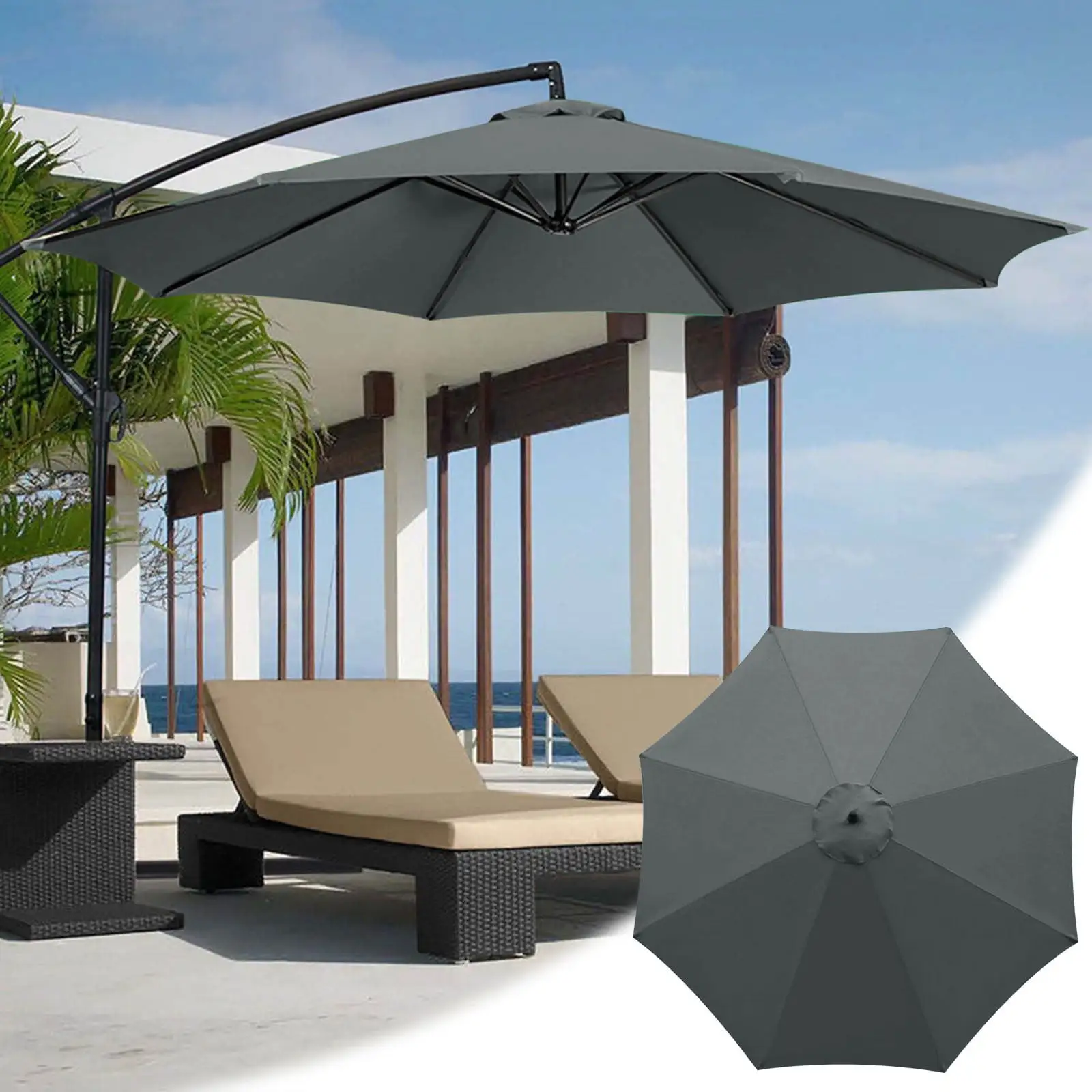 DYTTDG New Spring Savings Outdoor Courtyard Umbrella Surface Polyester Sunshade Umbrella Sunscreen And Rainproof Fabric Garden Pillar Umbrella Fabric Up to 35% off