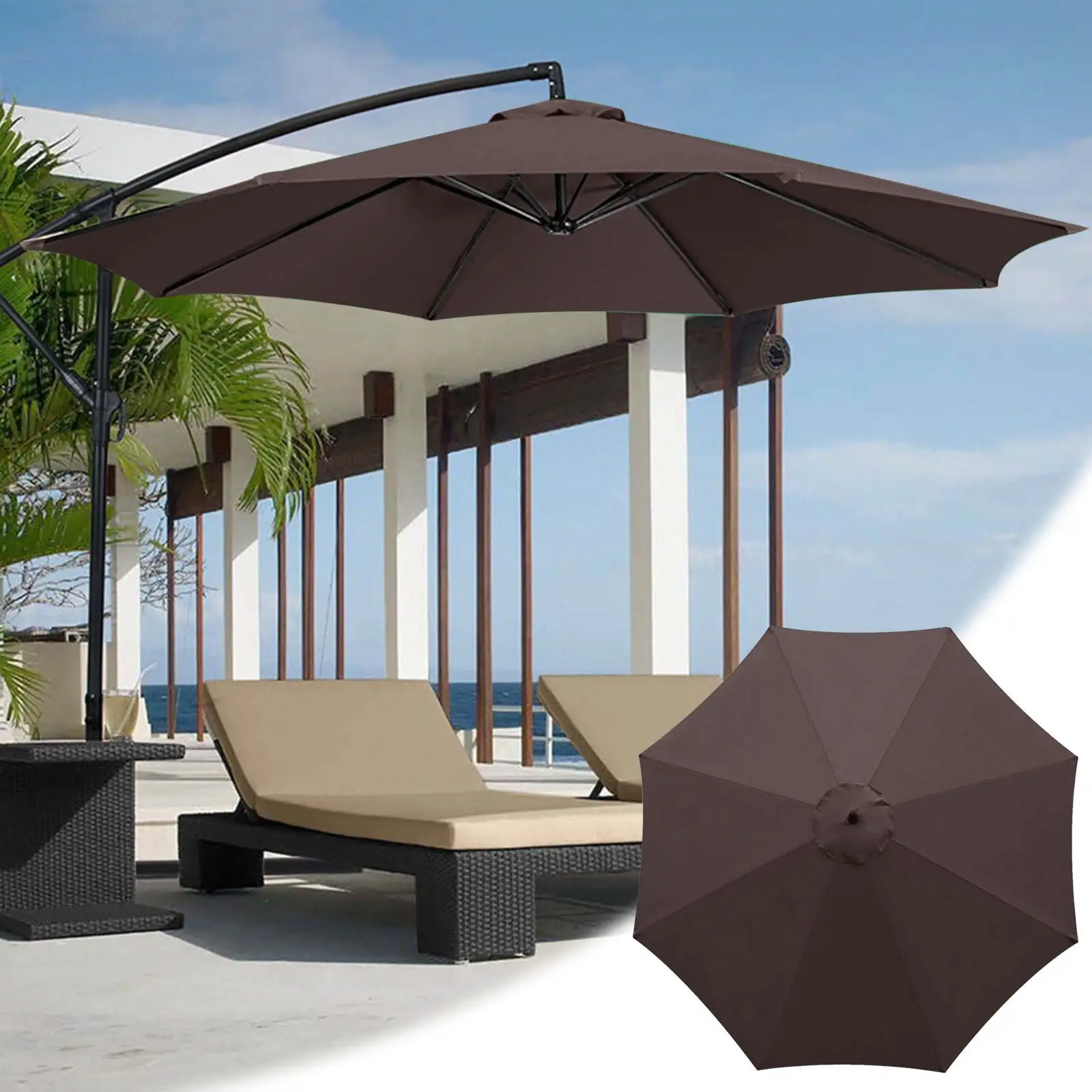 Datian Outdoor Sun Shades for Patio.Outdoor Courtyard Umbrella Surface Polyester Sunshade Umbrella Sunscreen And Rainproof Fabric Garden Pillar Umbrella Fabric