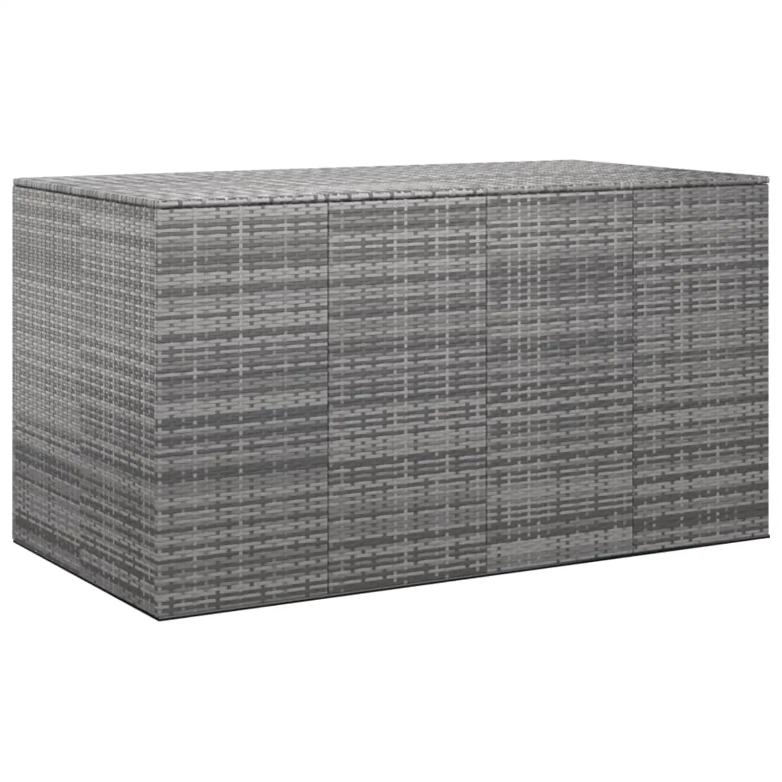 Dcenta Patio Cushion Box PE Rattan Gray