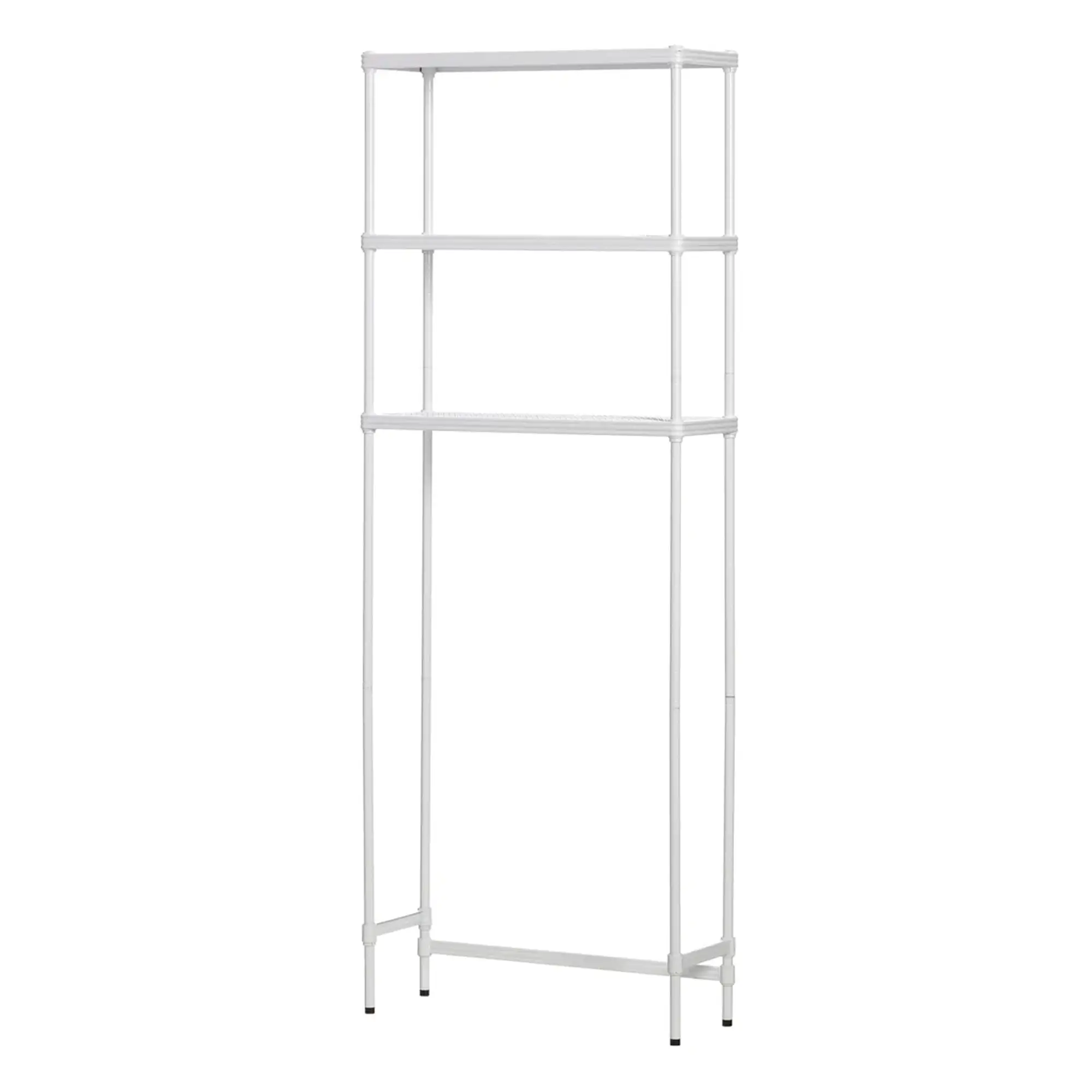 Design Ideas MeshWorks 3 Tier Metal Bathroom Storage Shelving Unit. White