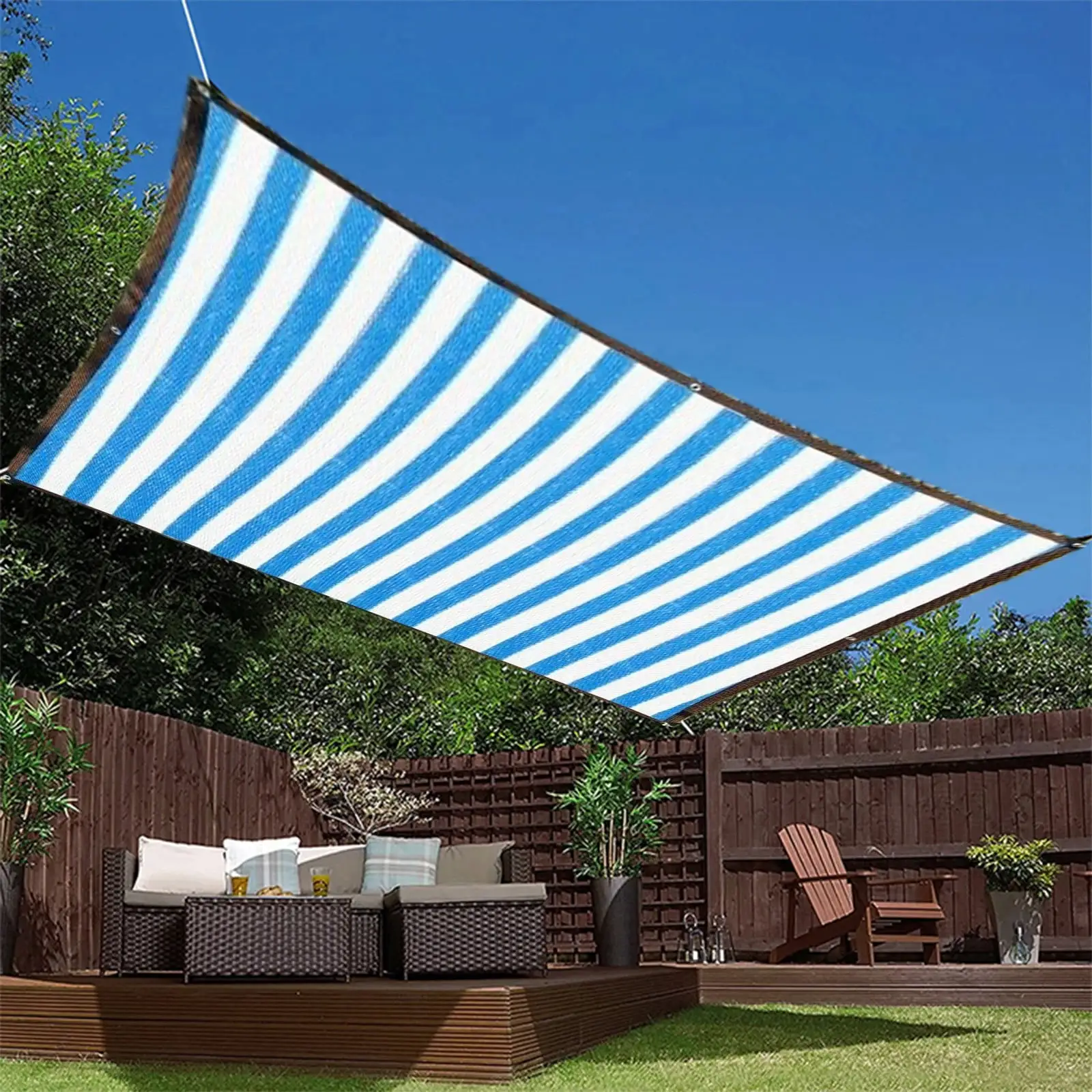 DeskAKBK Sun Shade Canopy Outdoor Sunshade Shade Sails Swimming Pool Sun Awning Sunshine Protection Rectangle Shade Canopy Sunshine Block.Home Supplies