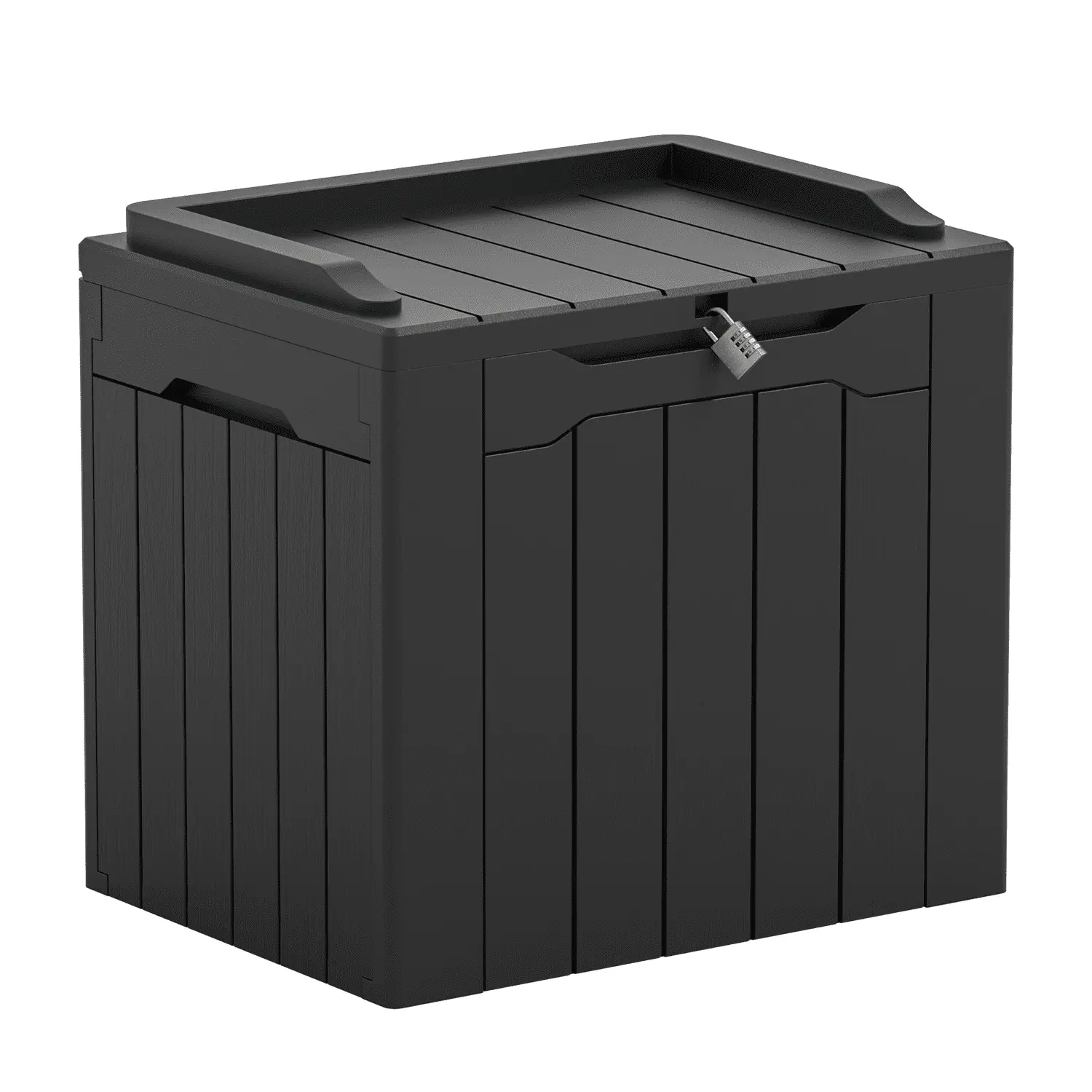 Devoko 32 Gallon Outdoor Resin Deck Box with Seat. Black