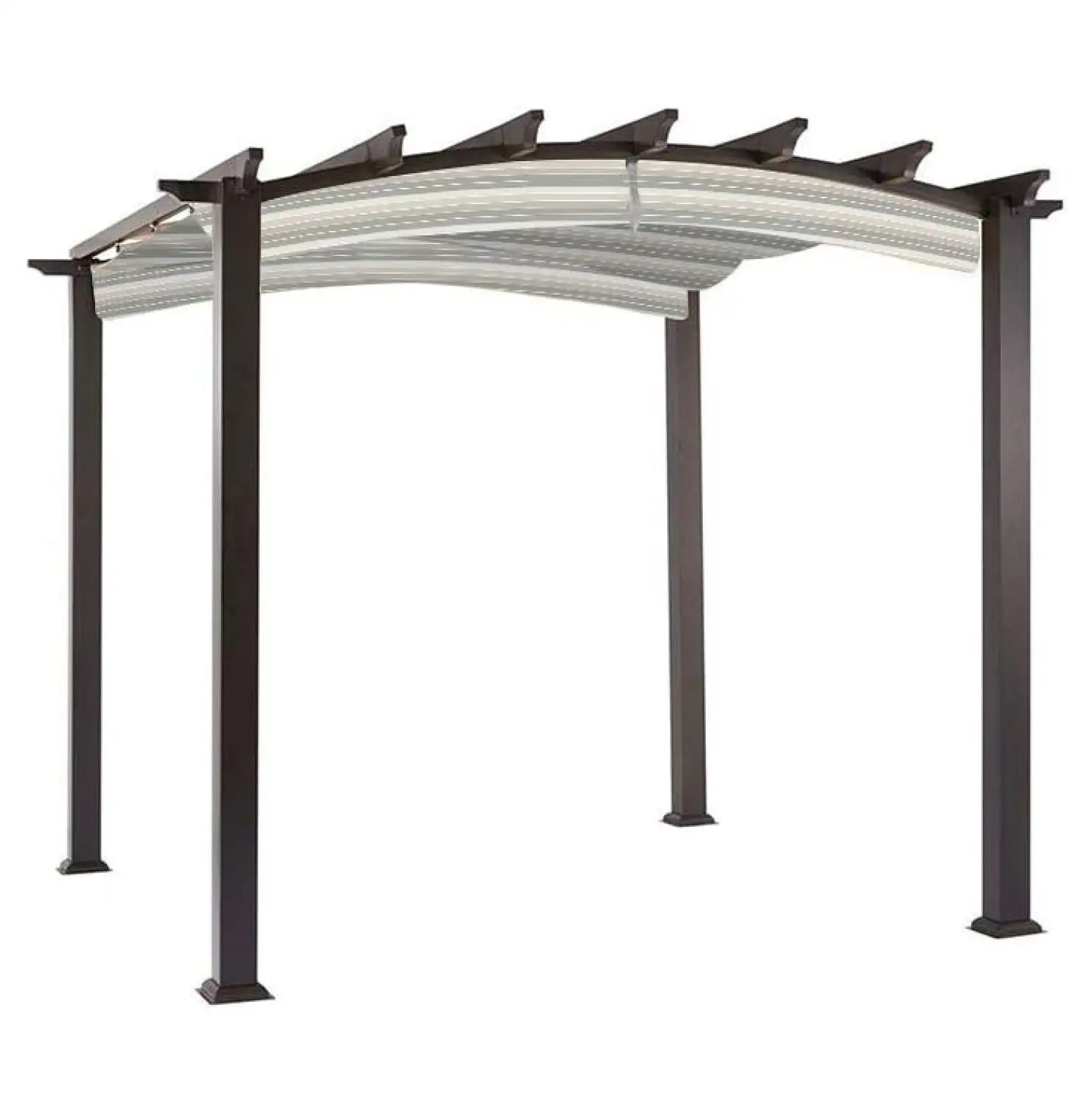 DieJedXi Replacement Canopy for The Hampton Bay Arched Pergola - Standard 350 - Stripe Stone