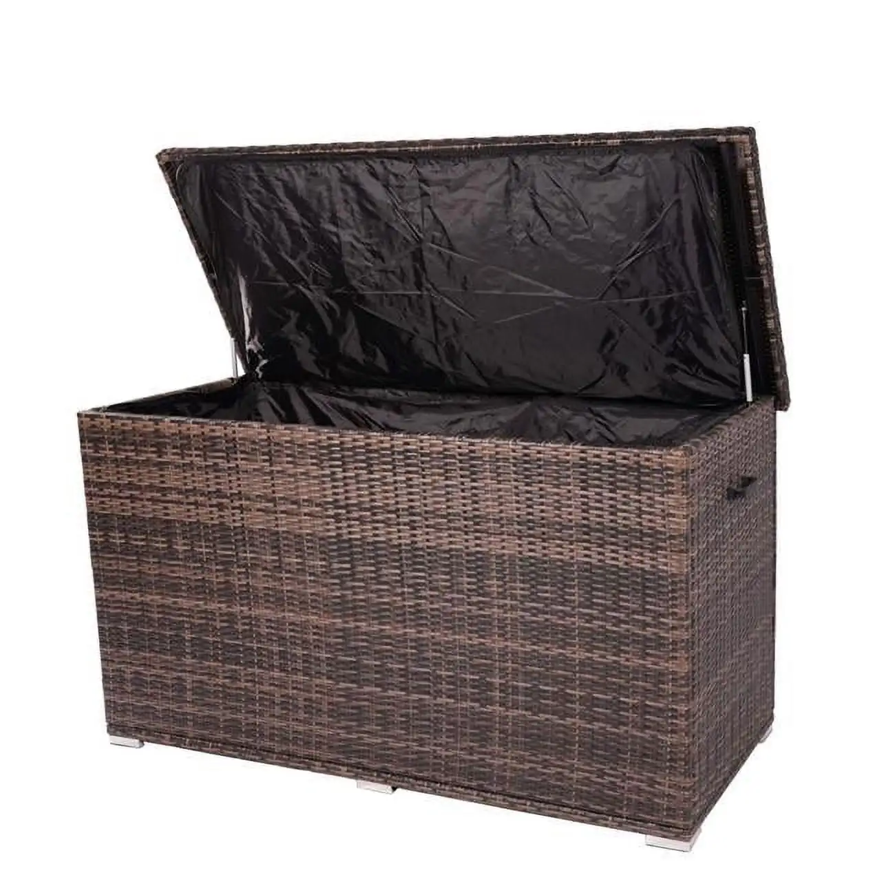 Direct Wicker PA-3256B-Brown Large 296 Gallons Brown Lamao Rattan Outdoor Storage Box