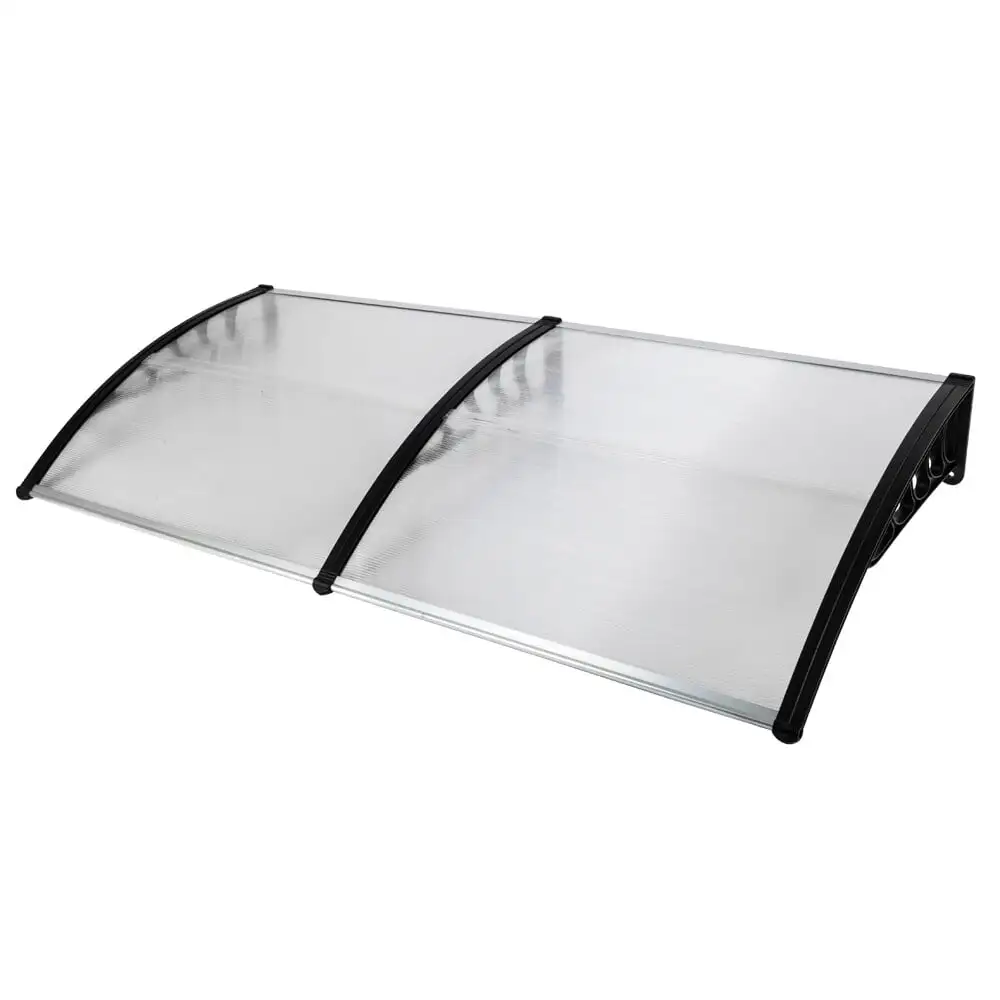 Door Window Rain Cover Eaves Black Holder Canopy Rain Awning